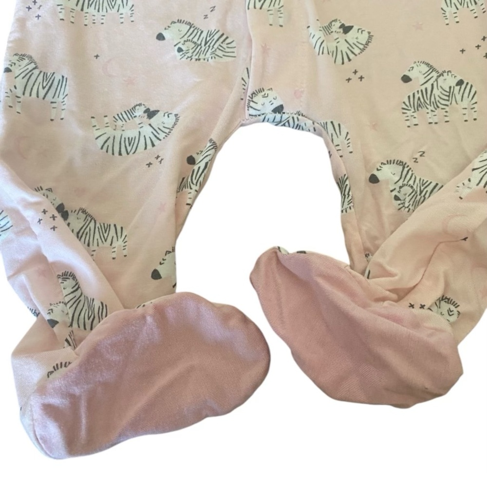 Magnetic Me Pink Little One Zebra Modal Footie 3-6 months - Picture 3 of 8